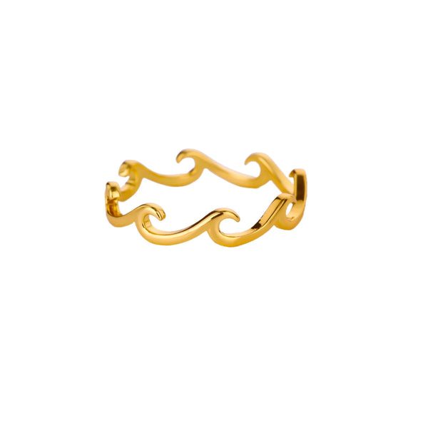 Minimalist Smooth Wave Ring